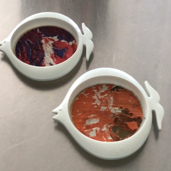 VINTAGE, 4 Mid Century fish coasters. Excellent condition, been in storage! - Picture 2 of 5